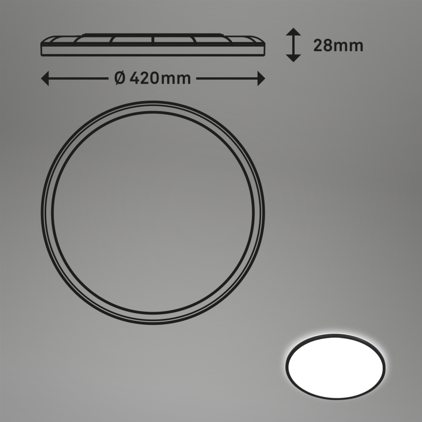 Briloner 7157-415 - Plafonnier SLIM LED/22W/230V d. 42 cm