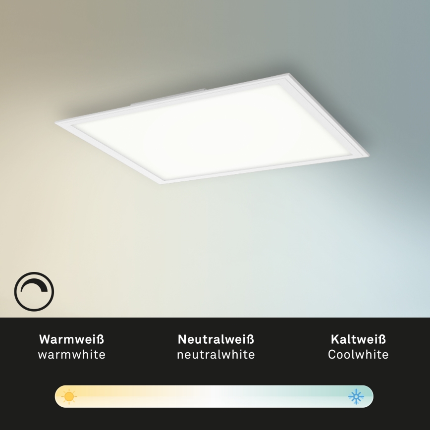 Briloner 7179-016 - LED dimbare plafondlamp PIATTO LED/24W/230V 3000-6500K + afstandsbediening