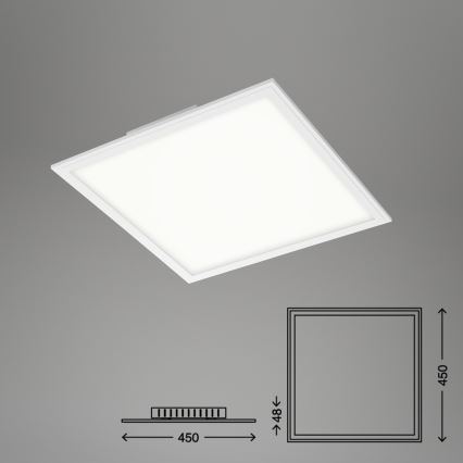 Briloner 7179-016 - LED dimbare plafondlamp PIATTO LED/24W/230V 3000-6500K + afstandsbediening