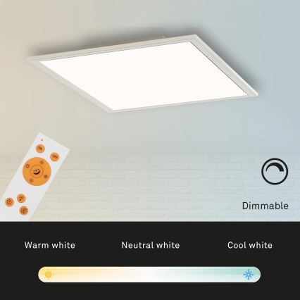 Briloner 7194-016 - Dimbare LED Plafond Lamp SIMPLE LED/18W/230V 3000-6500K + afstandsbediening