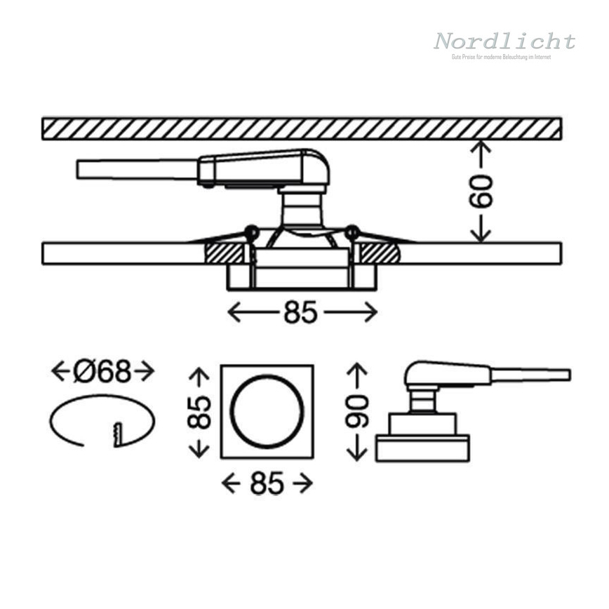 Briloner 7200-016 - Spot encastrable de salle de bain LED ATTACH 1xGU10/3W/230V IP23