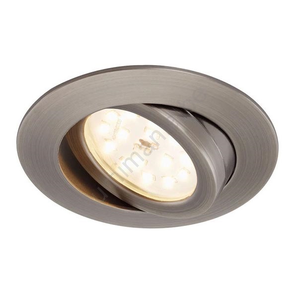 BRILONER Lot 3 Spots Encastrés LED IP65 Salle De Bain - Gradables, Orientables, Chromé Mat 90x42mm