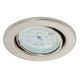 Briloner 7220-032 - LOT 3x Luminaire salle de bain LED FIT 1xGU10/5W/230V Nickel mat