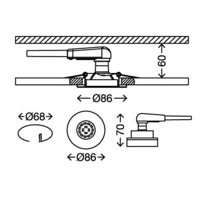 Briloner 7220-032 - SET 3x LED Badkamer inbouwverlichting FIT 1xGU10/5W/230V mat nikkel