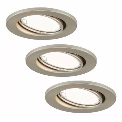 Briloner 7221-032 - LOT 3x Luminaire de salle de bains LED 1xGU10/3W/230V IP23 chrome mat