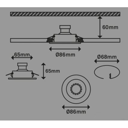 Briloner 7221-032 - LOT 3x Luminaire de salle de bains LED 1xGU10/3W/230V IP23 chrome mat