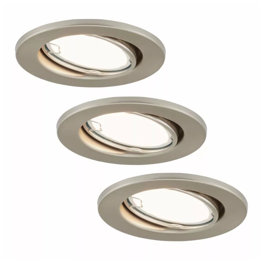 Briloner 7221-032 - SET van 3x LED inbouw badkamerlampen 1xGU10/3W/230V IP23 mat chroom