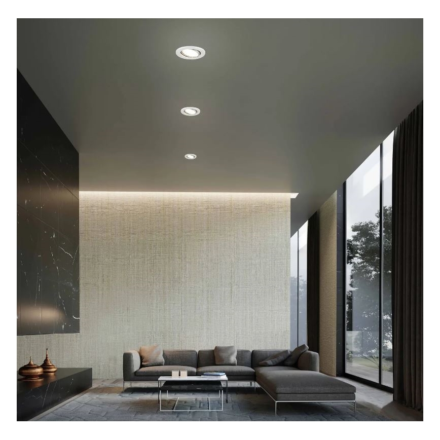 Briloner 7221-039 - SET 3x Hangende LED Badkamer plafond verlichting 1xGU10/3W/230V IP23 zilver