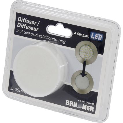Briloner 7224-040 - SET van 4 diffusors voor inbouwarmaturen met een diameter van 69 mm