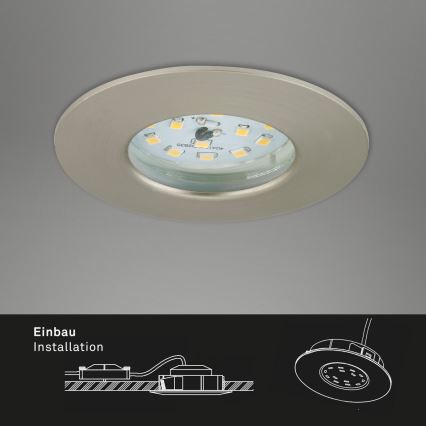 Briloner 7231-032 - LOT 3x LED À intensité variable salle de bain encastrable ATTACH éclairage LED/5,5W/230V IP44