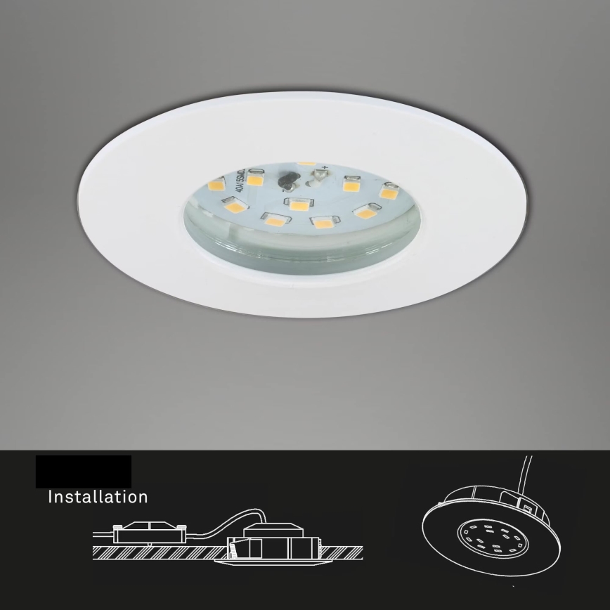 Briloner 7231-036 - LOT 3x Spot encastrable de salle de bain à intensité variable LED/5,5W/230V IP44
