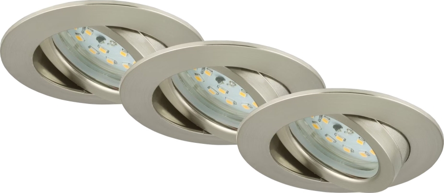 Briloner 7232-032 - Ensemble de 3 spots LED dimmables pour salle de bains ATTACH LED/5,5W/230V IP23