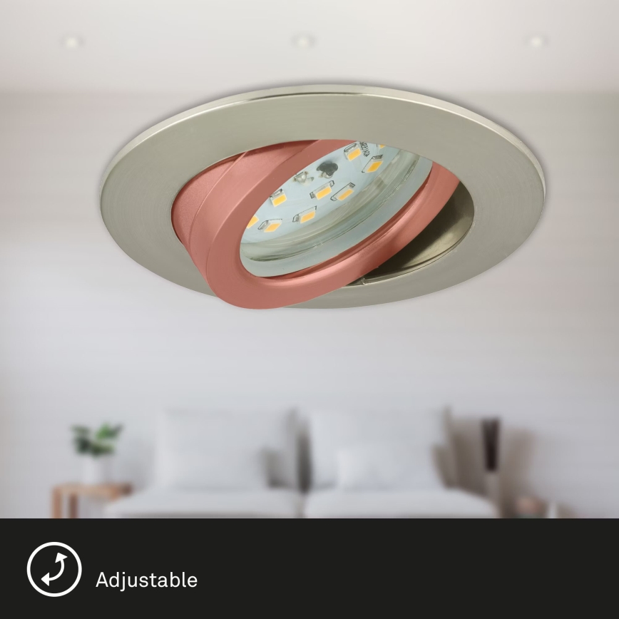 Briloner 7232-032 - Ensemble de 3 spots LED dimmables pour salle de bains ATTACH LED/5,5W/230V IP23