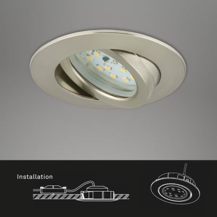 Briloner 7232-032 - Set van 3 dimbare LED-inbouwspots voor de badkamer ATTACH LED/5,5W/230V IP23