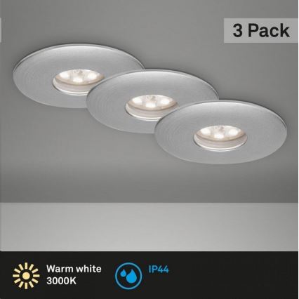 Briloner 7240-039 - SET 3x Hangende LED Badkamer plafond verlichting LED/1,8W/230V IP44