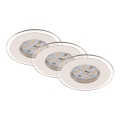 Briloner 7257-036 - LOT 3x Spot encastrable de salle de bain LED ATTACH LED/4,5W/230V IP44