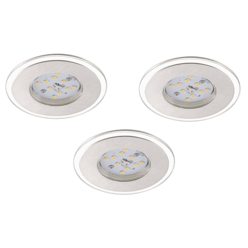 Briloner 7257-039 - LOT 3x Spot encastrable de salle de bain LED ATTACH LED/4,5W/230V IP44