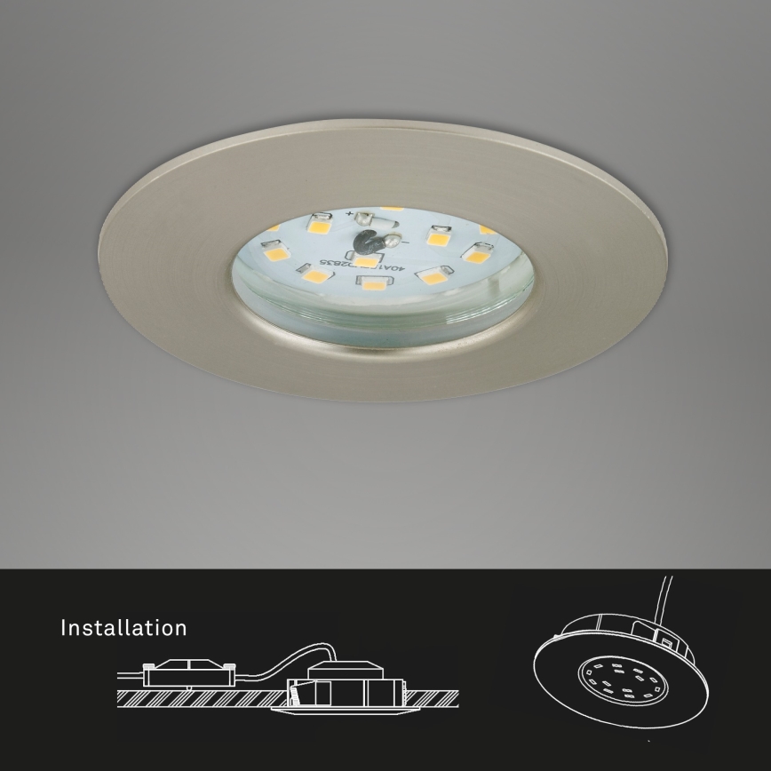 Briloner 7295-012 - LED dimbaar inbouwbadkamerarmatuur ATTACH LED/6,5W/230V IP44