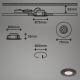 Briloner 7295-031 - LOT 3x Luminaire de salle de bain encastrable à intensité variable ATTACH LED/6,5W/230V IP44