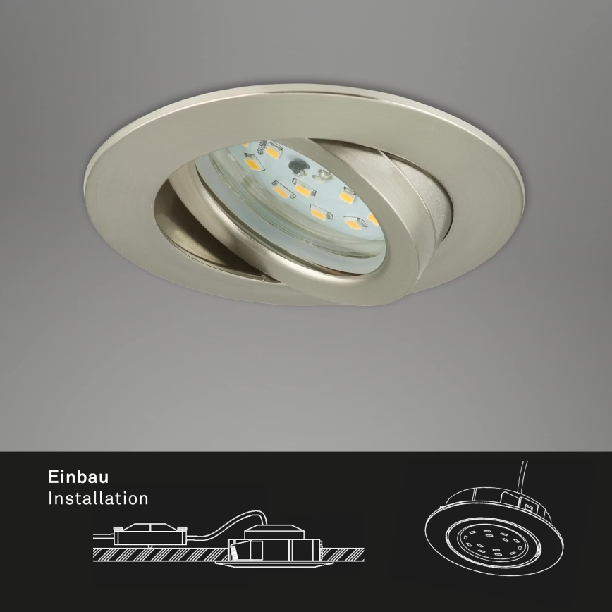 Briloner 7296-012 - LED dimbare badkamer inbouwspot ATTACH LED/6,5W/230V IP23 mat chroom