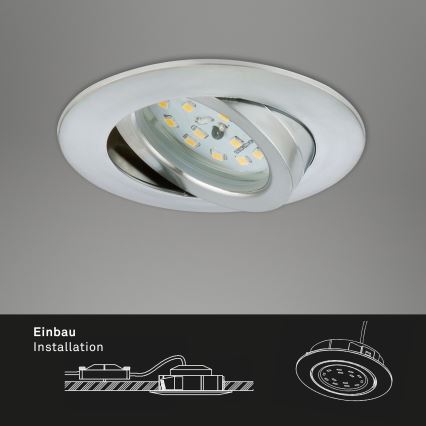 Briloner 7296-019 - Spot encastrable de salle de bain à intensité variable LED/6,5W/230V IP23