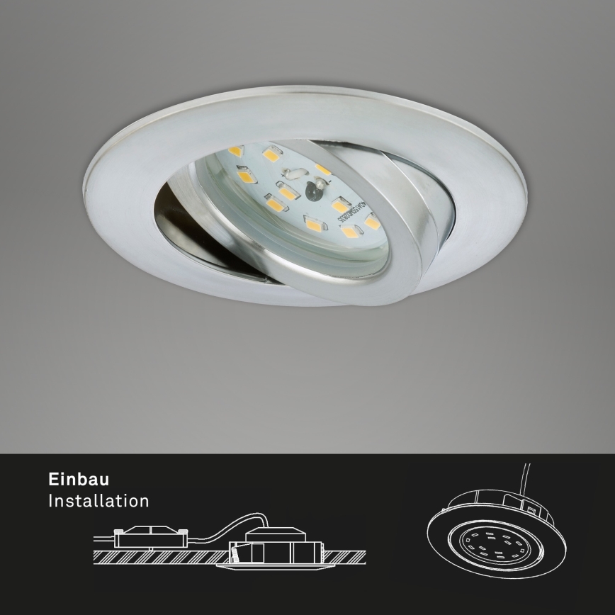Briloner 7296-019 - Spot encastrable de salle de bain à intensité variable LED/6,5W/230V IP23