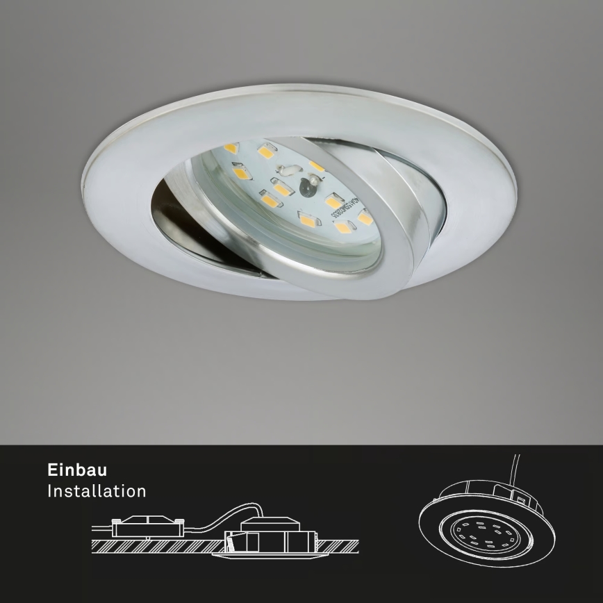 Briloner 7296-039 - ENSEMBLE 3x spots LED dimmables pour salle de bains LED/6,5W/230V 3000K IP23 chrome mat