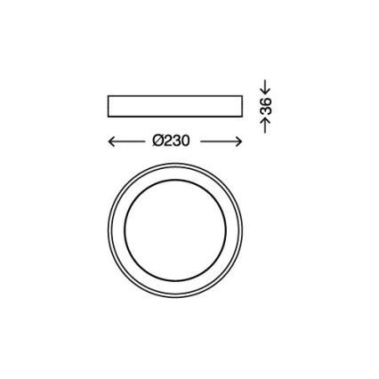 Briloner 7300-012 - Plafonnier LED LED/18W/230V