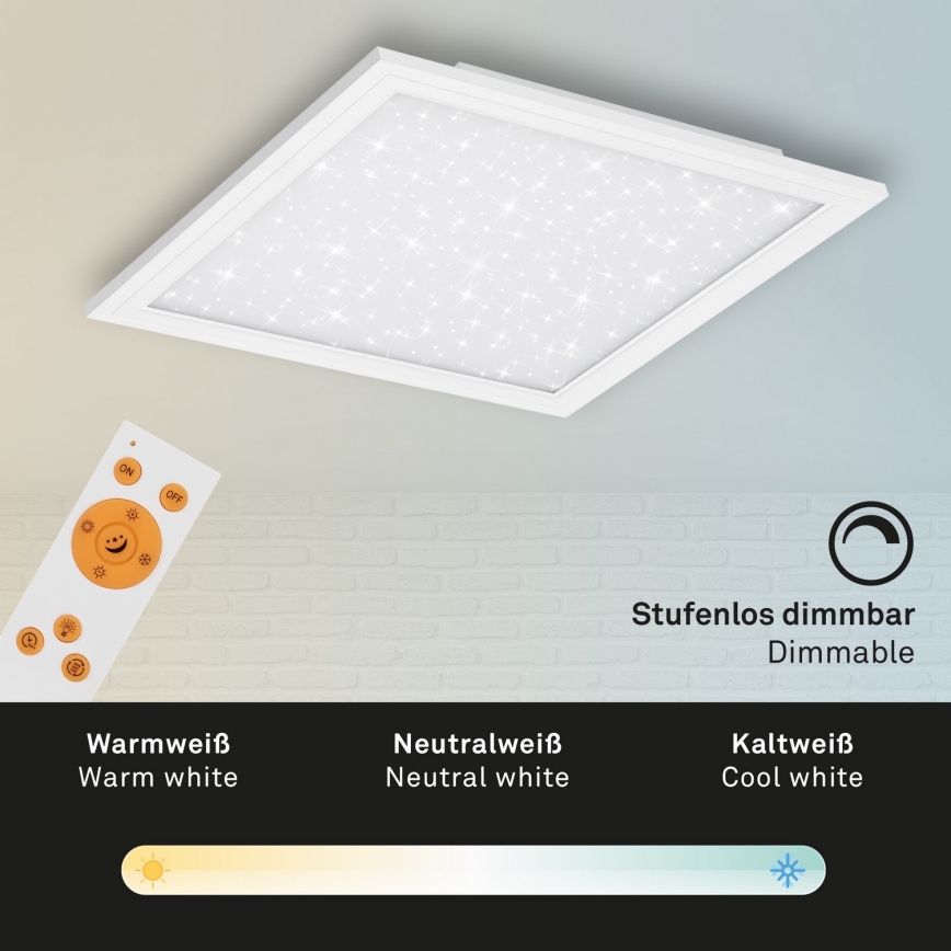 Briloner 7302-016 - Plafonnier à intensité variable STARRY SKY LED/23W/230V 3000-6000K + télécommande