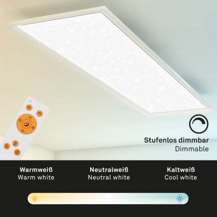 Briloner 7304-016 - Dimbare LED plafondlamp STARRY SKY LED/36W/230V 3000-6000K + afstandsbediening