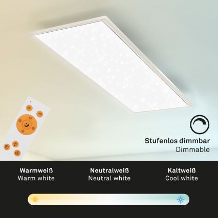 Briloner 7308-016 - Plafonnier à intensité variable LED STARRY SKY LED/24W/230V 3000-6000K + télécommande