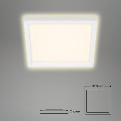 Briloner 7362-016 - Plafonnier LED CADRE LED/18W/230V 29,6x29,6 cm blanc