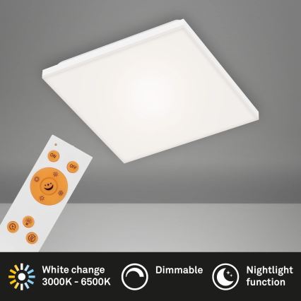 Briloner 7378-016 - Panneau à intensité variable LED/12W/230V 3000/4000/6500K + Télécommande