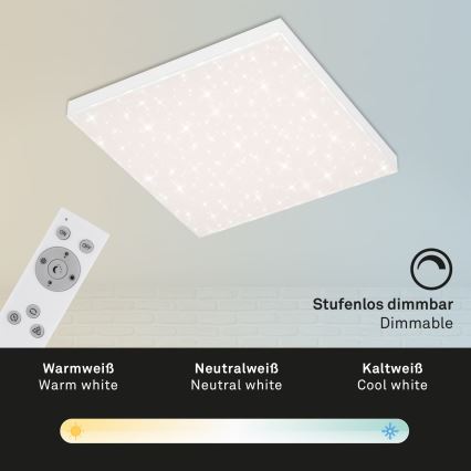 Briloner 7381-116 - Dimbare LED plafondlamp STARRY SKY LED/24W/230V 3000-6500K + afstandsbediening