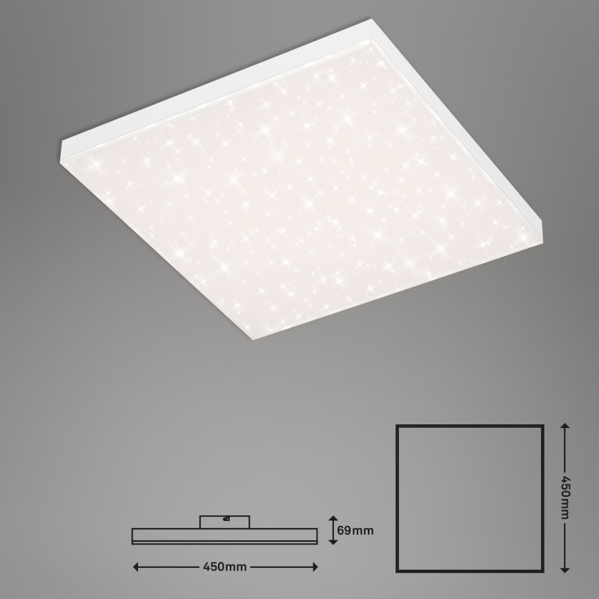 Briloner 7381-116 - Dimbare LED plafondlamp STARRY SKY LED/24W/230V 3000-6500K + afstandsbediening