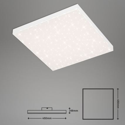 Briloner 7381-116 - Plafonnier à intensité variable STARRY SKY LED/24W/230V 3000-6500K + télécommande