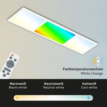 Briloner 7388-016 - RGBW dimbare plafondlamp LED/24W/230V 3000-6500K + afstandsbediening