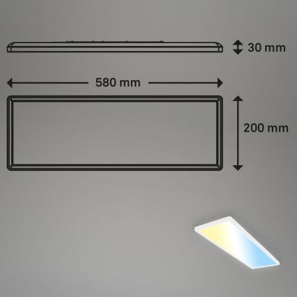 Briloner 7403-016 - Plafonnier à intensité variable LED SLIM LED/23W/230V 2700-6500K + télécommande