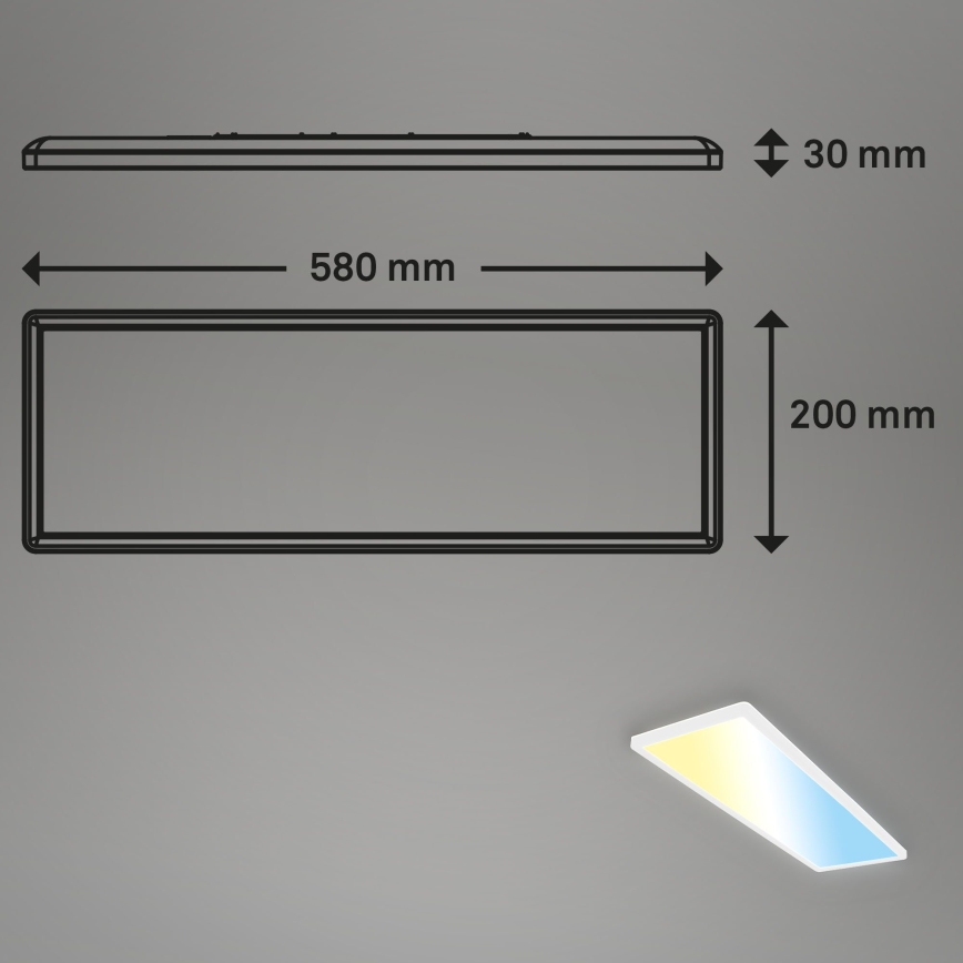 Briloner 7403-016 - Plafonnier à intensité variable LED SLIM LED/23W/230V 2700-6500K + télécommande