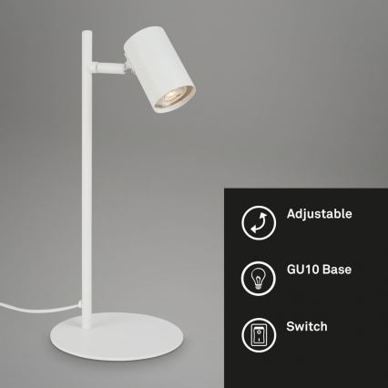 Briloner 7408-016 - Tafellamp RETRO 1xGU10/9W/230V wit