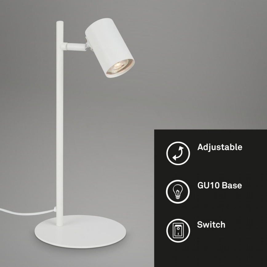 Briloner 7408-016 - Tafellamp RETRO 1xGU10/9W/230V wit