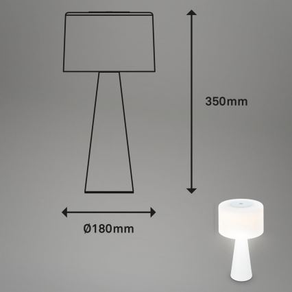 Briloner 7420016 - LED Dimbaar oplaadbaar aanraken buitenshuis tafellamp LED/4W/5V IP44 3000K wit