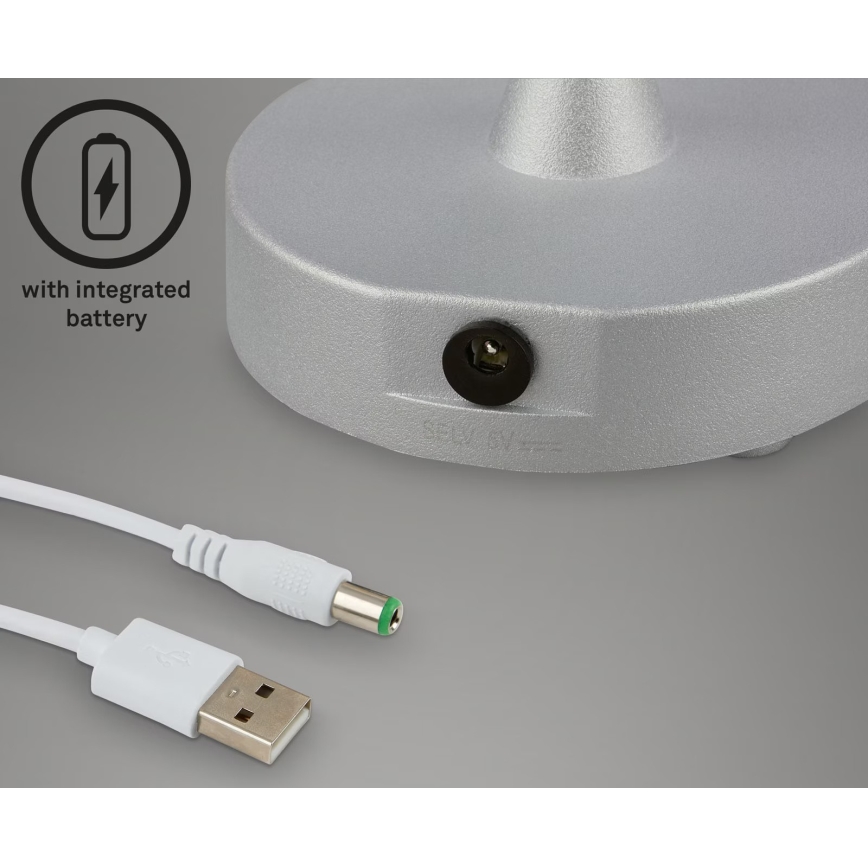 Briloner 7445-014 - LED Dimbare Oplaadbare Buiten Touch Tafellamp LED/3W/5V IP44 2000 mAh