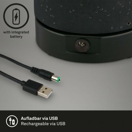 Briloner 7449-015 - Lampe d'extérieur tactile à intensité variable STARRY SKY LED/3W/5V IP44 noir