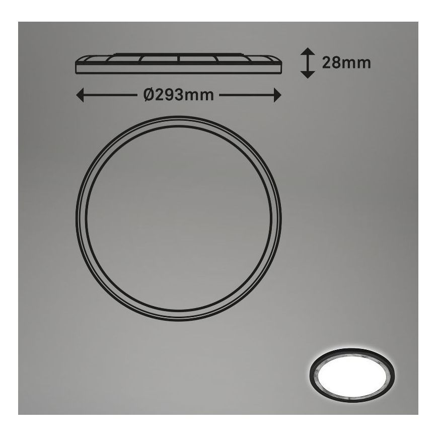 Briloner 7454-414 - Plafonnier LED DECO LED/18W/230V