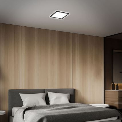 Briloner 7457-414 - LED plafondlamp SLIM 18W/230V 4000K 29x29 cm zwart