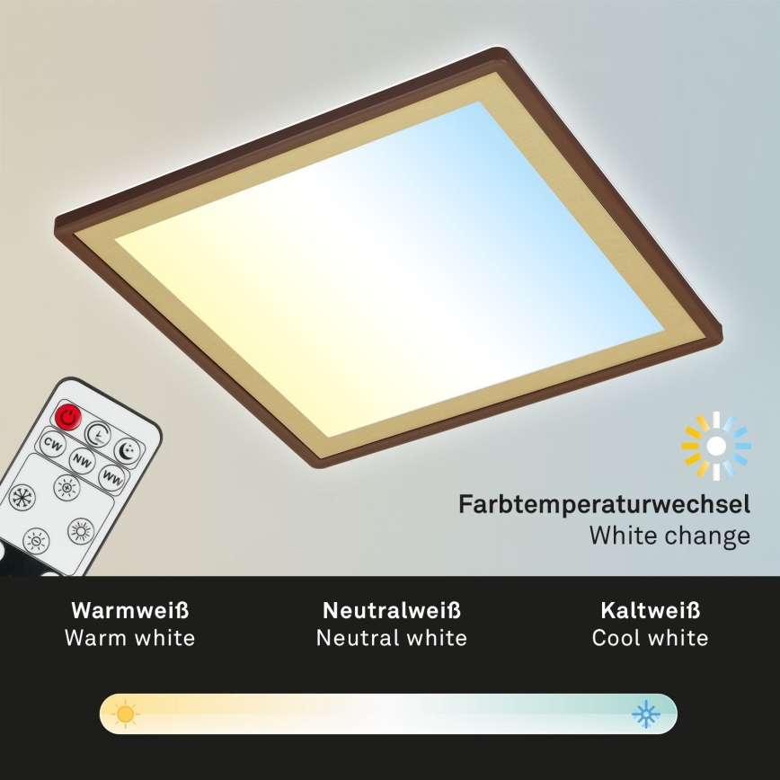 Briloner 7459-417 - Plafonnier à intensité variable LED DECO LED/24W/230V 2700-6500K + télécommande