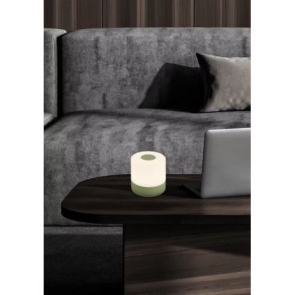 Briloner 7461019 - Lampe de table d'extérieur à intensité variable rechargeable LED/2W/5V IP44 1200 mAh vert