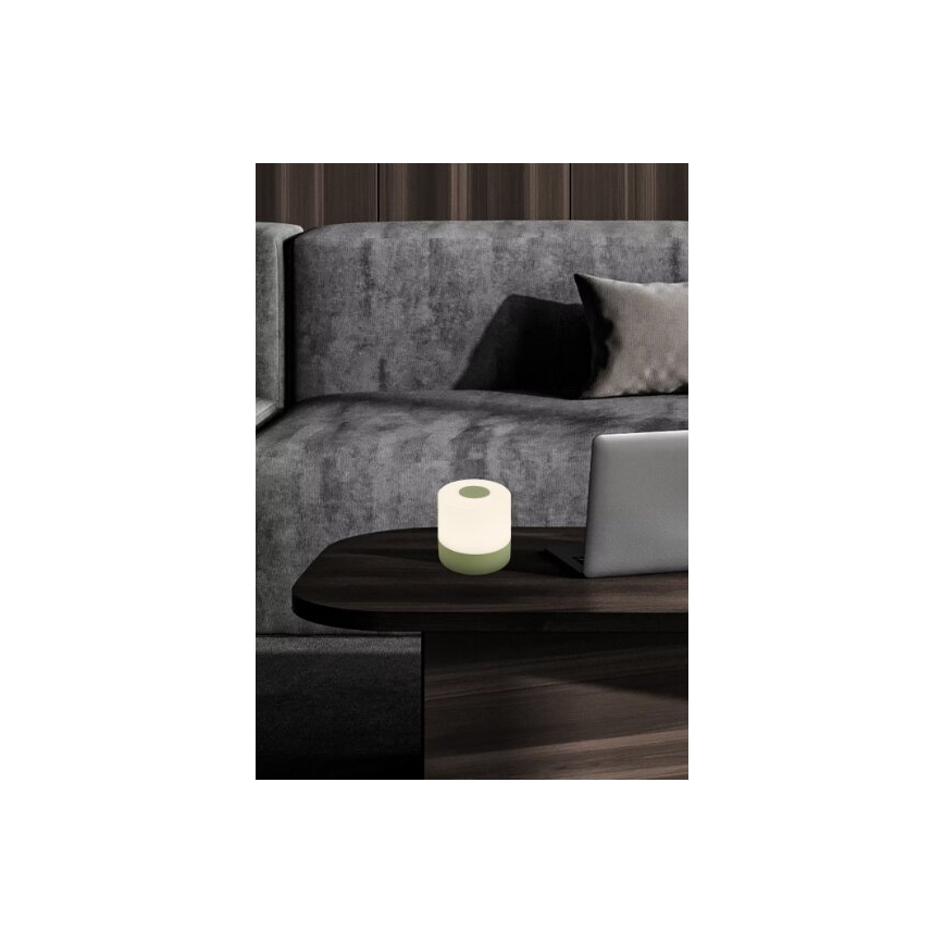 Briloner 7461019 - Lampe de table d'extérieur à intensité variable rechargeable LED/2W/5V IP44 1200 mAh vert