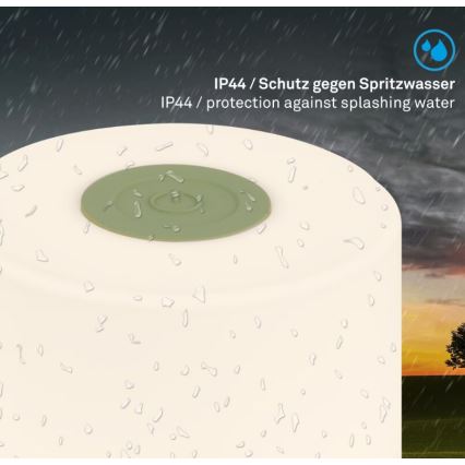 Briloner 7461019 - LED Dimbaar oplaadbaar buitenshuis tafellamp LED/2W/5V IP44 1200 mAh groen